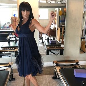 Betsey Johnson cocktail dress w/ostrich feathers